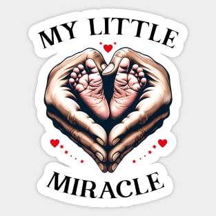 Baby Footprint Footprints Heart Hands Little Miracle Wonder Sticker